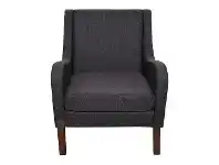 LivingStyles Spencer Linen Fabric Armchair, Charcoal offer