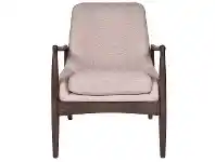 LivingStyles Boston Linen Fabric & Timber Armchair, Dove Grey offer