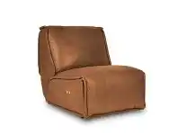 LivingStyles Felix Leather Recliner Motion Sofa, Cognac offer