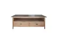 LivingStyles Lavialle Oak Timber 2 Drawer TV Unit, 140cm offer
