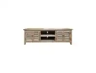 LivingStyles Croix Oak Timber 4 Door TV Unit, 180cm offer