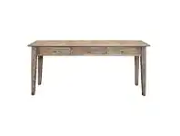 LivingStyles Auberge Parquetry Reclaimed Elm Timber Hall Table, 180cm offer