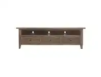 Morocco Reclaimed Elm Timber 3 Drawer TV Unit, 180cm