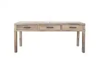 LivingStyles Maksim Reclaimed Elm Timber Hall Table, 180cm, Natural offer
