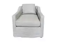 LivingStyles Dume Cotton Slipcover Armchair, Soft Grey offer