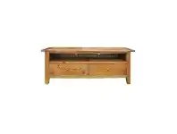 LivingStyles Auberge Reclaimed Elm Timber 2 Drawer TV Unit, 140cm, Honey offer