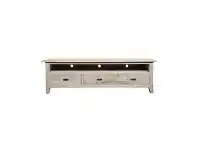 LivingStyles Bourdon Oak Timber 3 Drawer TV Unit, 180cm offer