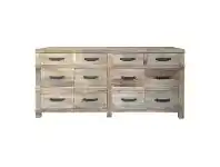 LivingStyles Maksim Reclaimed Elm Timber 4 Door 4 Drawer Buffect Table, 180cm, Natural offer
