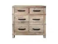 LivingStyles Maksim Reclaimed Elm Timber 2 Door 2 Drawer Buffect Table, 80cm, Natural offer
