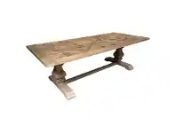 LivingStyles Parco Reclaimed Elm Timber Pedestal Dining Table, 200cm offer