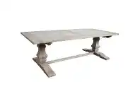 LivingStyles Broussey Reclaimed Elm Timber Pedestal Dining Table, 300cm offer