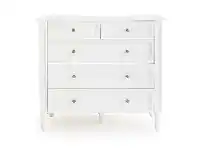 LivingStyles Hamilton Timber 9 Drawer Chest, White offer