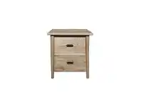 LivingStyles Lavialle Oak Timber Bedside Table offer