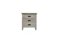 LivingStyles Bourdon Oak Timber Bedside Table offer