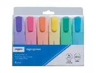 Officeworks J.Burrows Chisel Highlighters 6 Pack Pastel offer