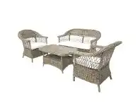 LivingStyles Marsaille 4 Piece Kubu Wicker Lounge Set offer