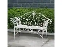 LivingStyles Katerina Iron Garden Bench, 136cm offer