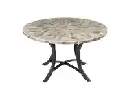 LivingStyles Oyster Slate Stone Round Outdoor Dining Table, 120cm offer