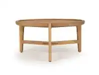 LivingStyles Kingscliff Teak Timber Outdoor Round Coffee Table, 80cm offer