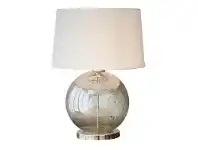 LivingStyles Lustre Glass Table Lamp, Ball, Pale Green offer