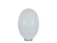 LivingStyles Costolette Ribbed Glass Pod Table Lamp, Medium, Opal White offer