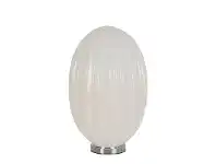 LivingStyles Costolette Ribbed Glass Pod Table Lamp, Small, Opal White offer
