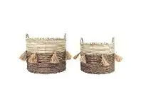 LivingStyles Mira 2 Piece Water Hyacinth Basket Set offer