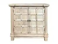 LivingStyles Xuande Reclaimed Elm Timber 2 Door Oriental Side Cabinet, 87cm offer