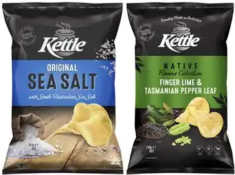 Coles Kettle potato chips or natives 150g-165g offer