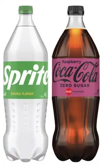 Coles Coca-cola, fanta or sprite soft drink 1.25 litre offer