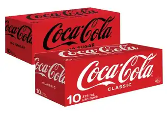 Coles Coca-cola, sprite or fanta soft drink 10x375ml offer