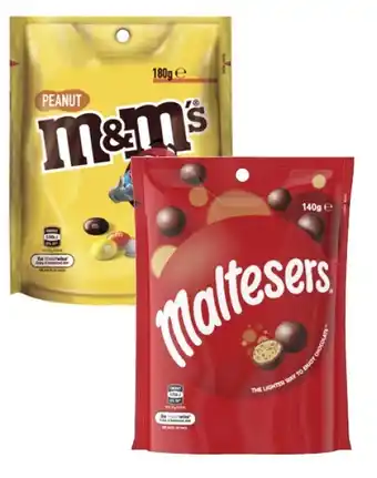 Coles Mars m&ms, maltesers and pods 120g-180g offer