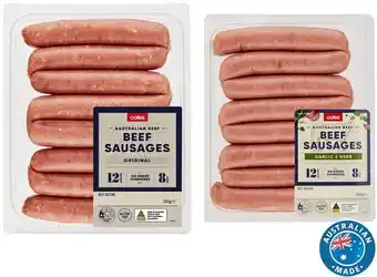 Coles Coles sausages 550g offer