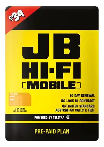 Jb hi-fi mobile $39 sim kit