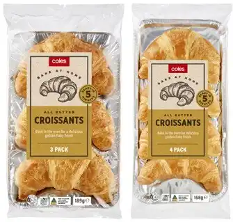Coles Coles croissants 3 pack or 4 pack offer