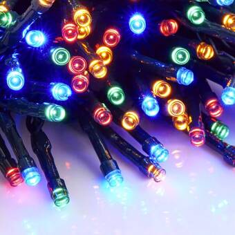 Kmart Solar powered 200 led christmas multi colour string lights - 15.9m offer