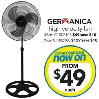 Cheap as Chips high velocity fan offer