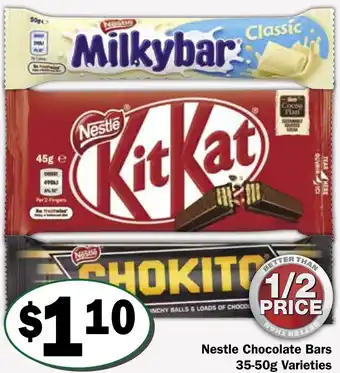 Friendly Grocer Nestle Chocolate Bars 35-50g offer