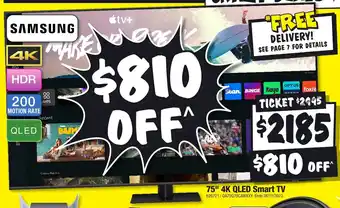 JB Hi-Fi 75" 4K QLED Smart TV offer
