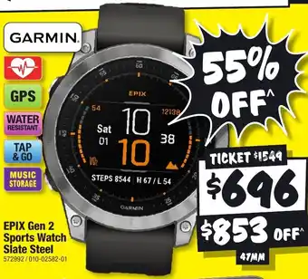 JB Hi-Fi EPIX Gen 2 Sports Watch Slate Steel offer