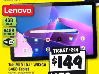 JB Hi-Fi Tab M10 10.1" WUXGA 64GB Tablet offer