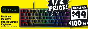 JB Hi-Fi Huntsman Mini 60% Optical Gaming Keyboard offer