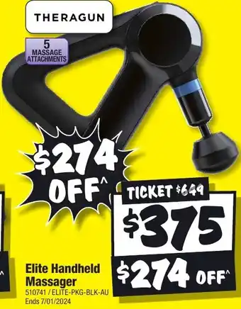 JB Hi-Fi Elite Handheld Massager offer