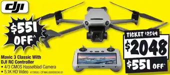 JB Hi-Fi Mavic 3 Classic With DJI RC Controller offer