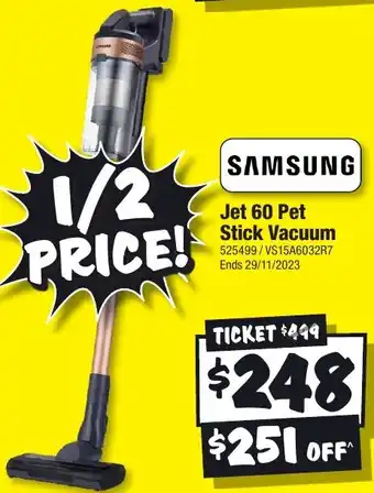 JB Hi-Fi Jet 60 Pet Stick Vacuum offer