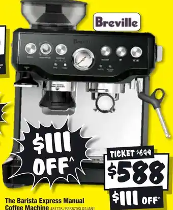 JB Hi-Fi The Barista Express Manual Coffee Machine offer