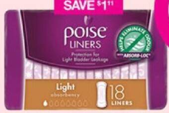 Priceline POISE LINERS offer