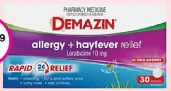 DEMAZIN allergy + hayfever relief