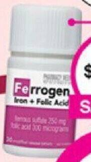 Priceline Ferrogen Iron + Folic Acid offer