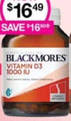 Priceline BLACKMORES VITAMIN D3 1000 IU offer